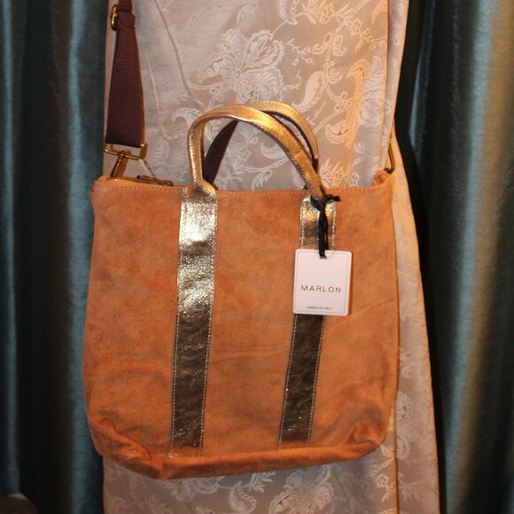 MARLON Made In Italy Suede Backpack - Picture 1 of 12